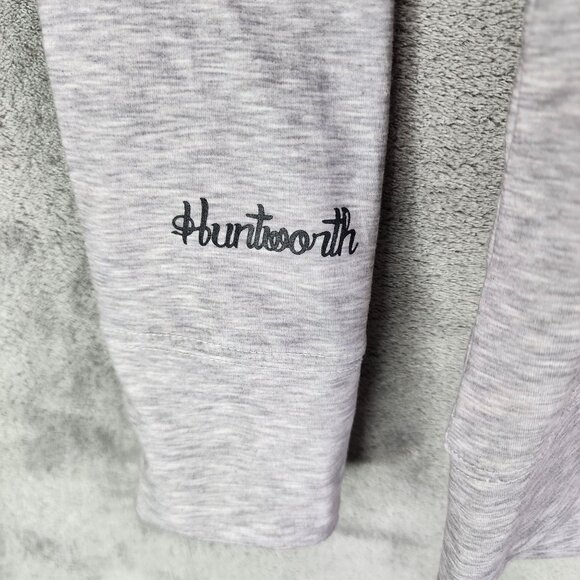 Womens Huntworth Heather Gray Hooded Sweatshirt Long Sleeve Drawstring Size S - Picture 5 of 11